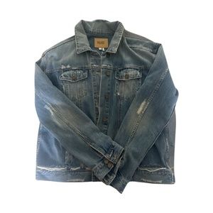 Paige Jean Jacket Size L Floral Embroidered